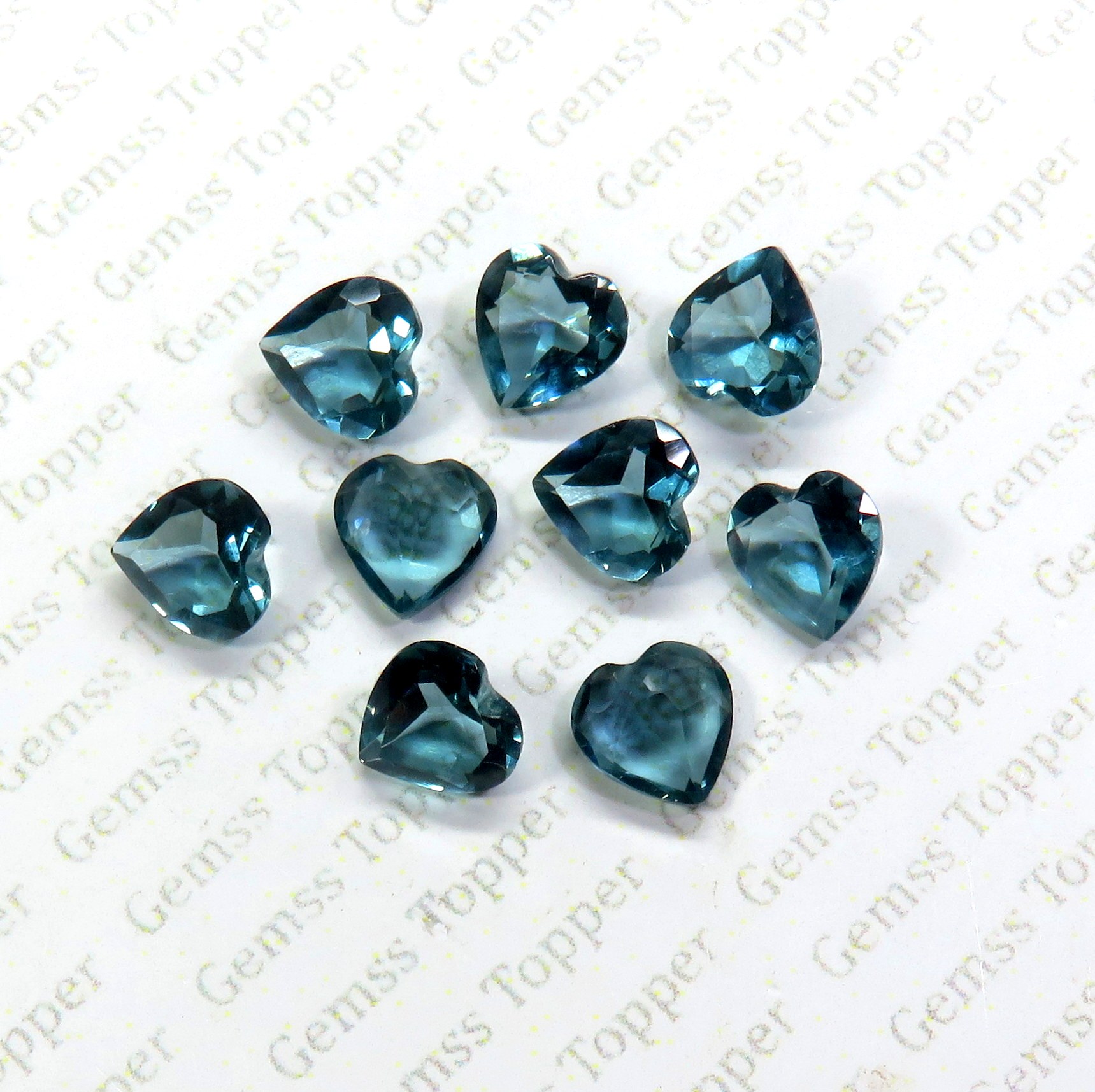 London Blue Topaz 10x10 mm Heart Cut